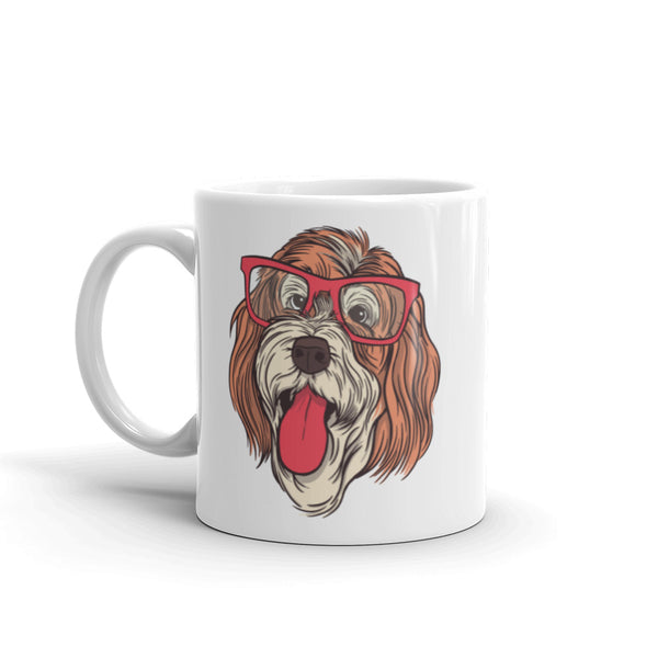 Weiße, glänzende Tasse